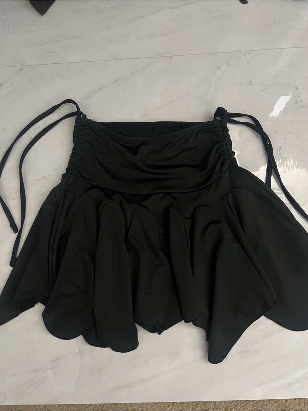 Shein Black ruffle skirt with shorts